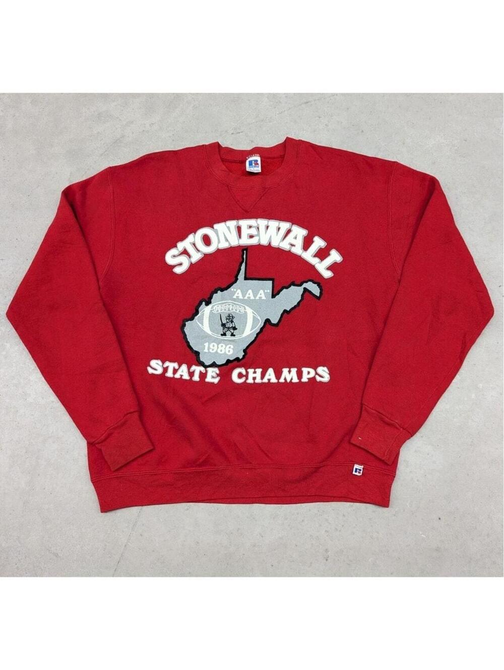 Vintage Stonewall AAA State Champs Russel crew neck sweater